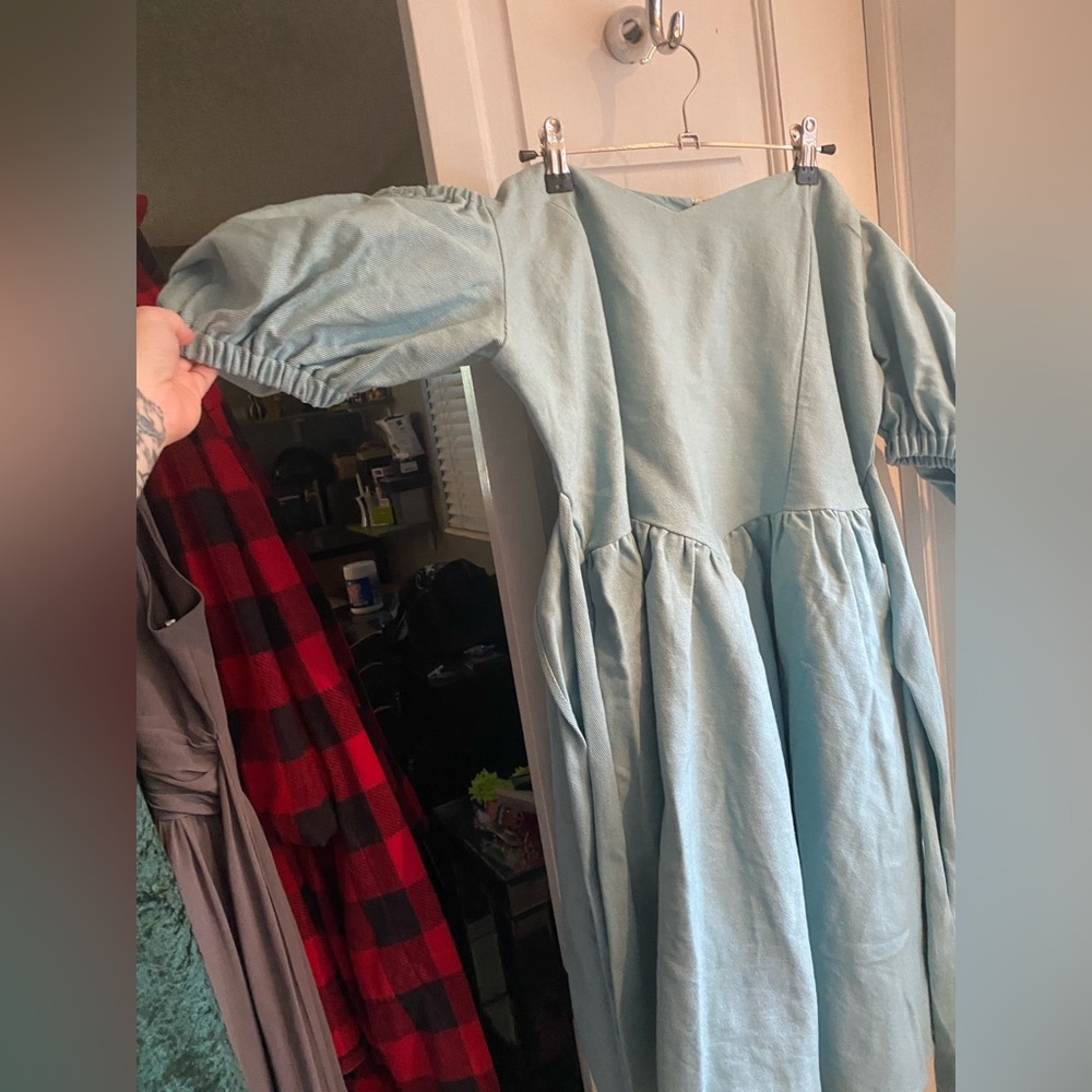 Fashion Brand Company Light Blue Off-Shoulder Mini Dress - Picture 6 of 16